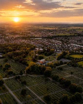 Sunset Over the Town