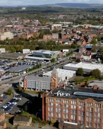 Aerial Overview of Wigan