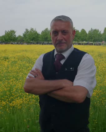 Portrait in a buttercup meadow