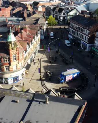 The town square from above